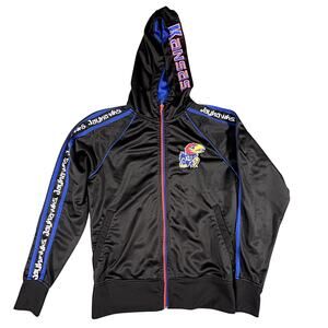 Kansas University Jayhawks Full Zip Hoodie‎ Men's M Black e5 KU Sweatshirt